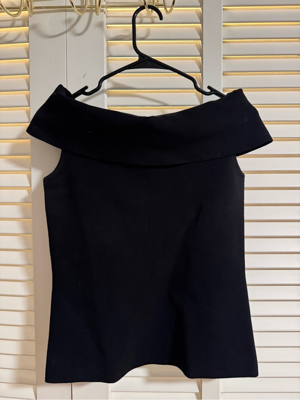 Ann Taylor Black Off-Shoulder Top